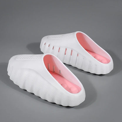 New Men's Slippers Outdoor Soft Thick Sole Slides Breathable Sandals Non-Slip Bathroom Slippers Lightweight Summer Beach Sandals