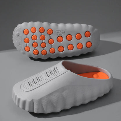 New Men's Slippers Outdoor Soft Thick Sole Slides Breathable Sandals Non-Slip Bathroom Slippers Lightweight Summer Beach Sandals